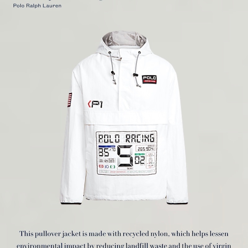 Polo Ralph Lauren Polo Racing Pullover Jacket White