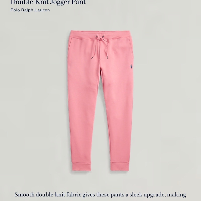 Polo Ralph Lauren Double-Knit Jogger Pant Pink