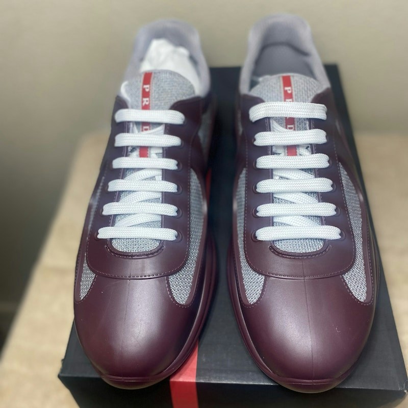 Prada America's Cup Sneaker Burgundy