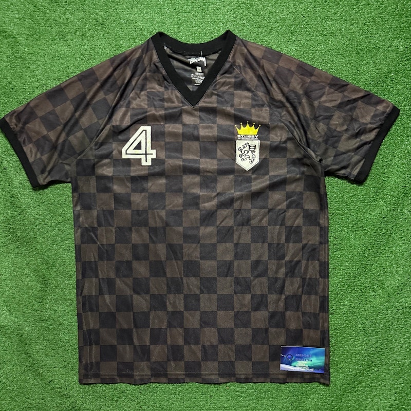 Stussy Checkerboard International Soccer Jersey Black