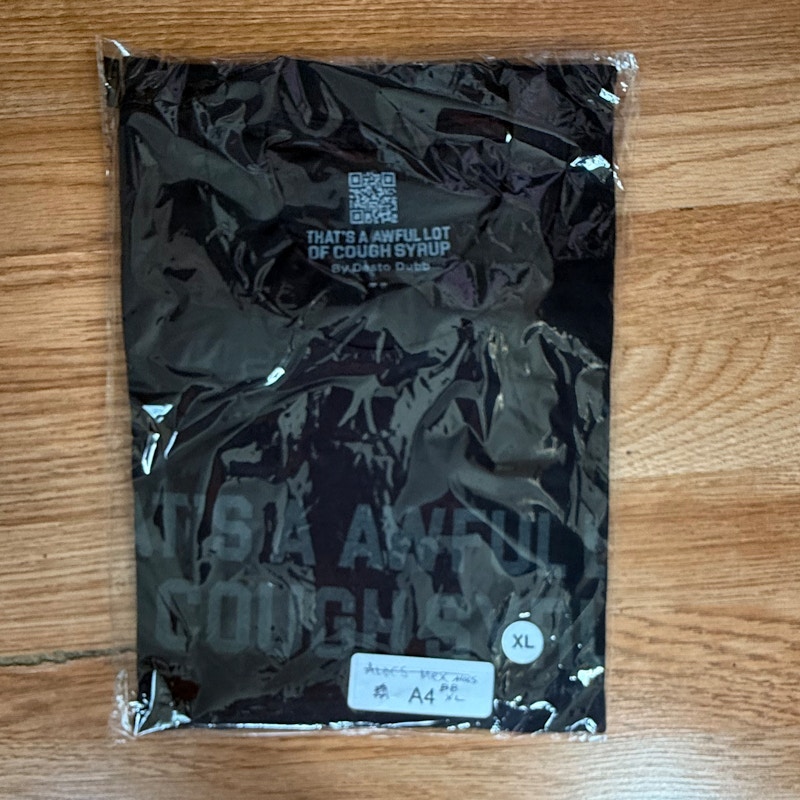 That's a Awful Lot of Cough Syrup Classic Black On Black T-Shirt Black
