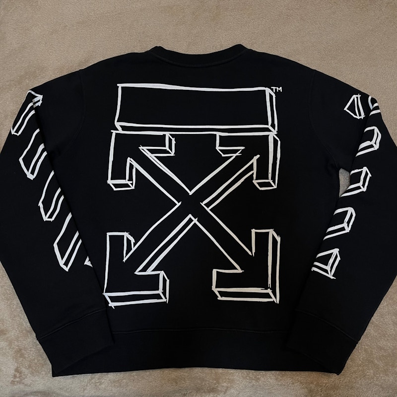 Off-White Diagonal Arrows Crewneck Black