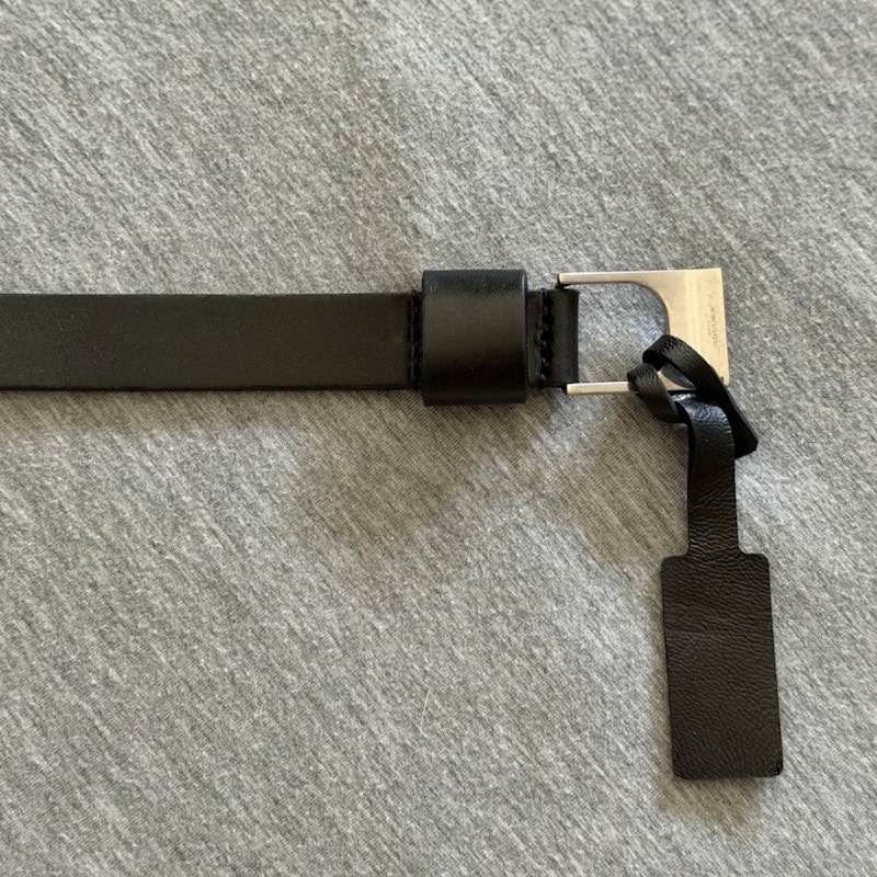 Saint Laurent Thin Leather Belt Black