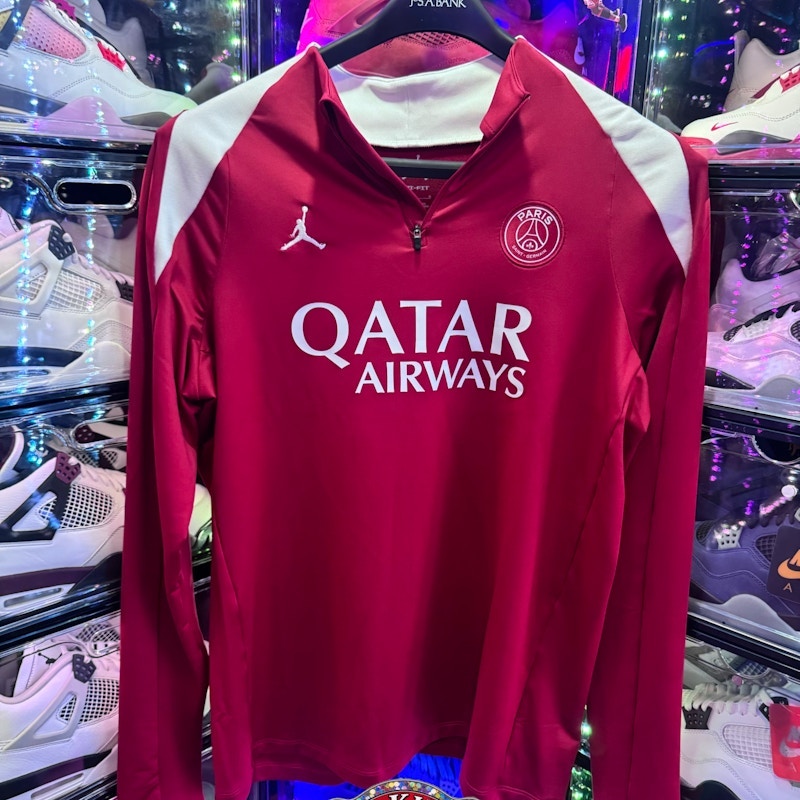 Jordan Paris Saint-Germain Quarter-Zip Top Red