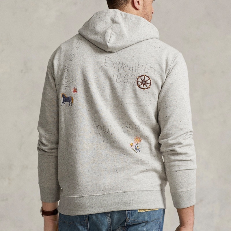 Polo Ralph Lauren Polo Bear Slub Fleece Hoodie Grey