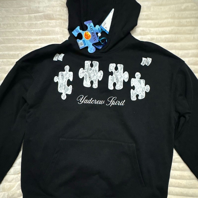 Yadcrew Spirit Puzzle Hoodie Black
