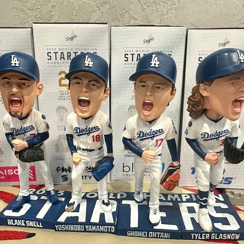 Los Angeles Dodgers 2025 World Champion Starters Bobblehead Series Complete Set