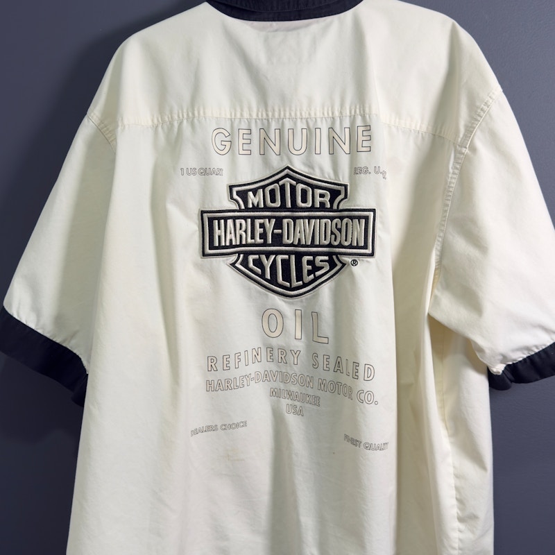 Harley-Davidson Genuine Oil Short Sleeve Shirt White