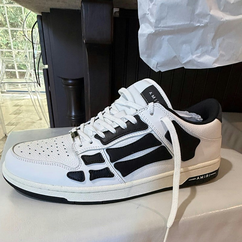 Amiri Skel Low White Black