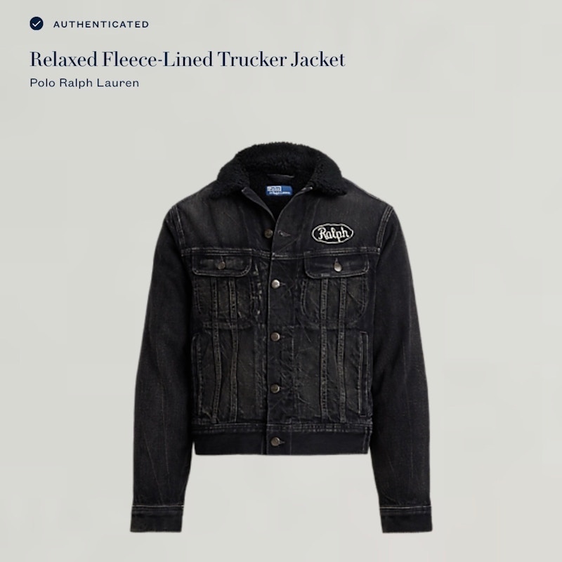 Polo Ralph Lauren Relaxed Fleece-Lined Trucker Jacket Black