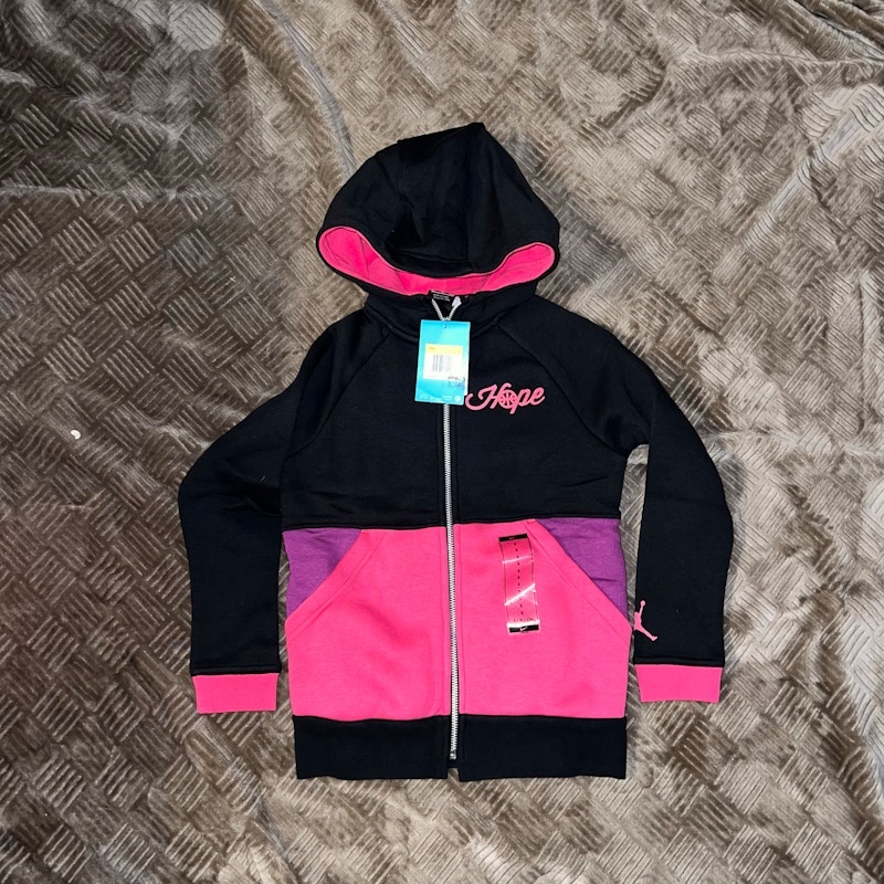 Jordan Hope Full-Zip Hoodie Black Pink