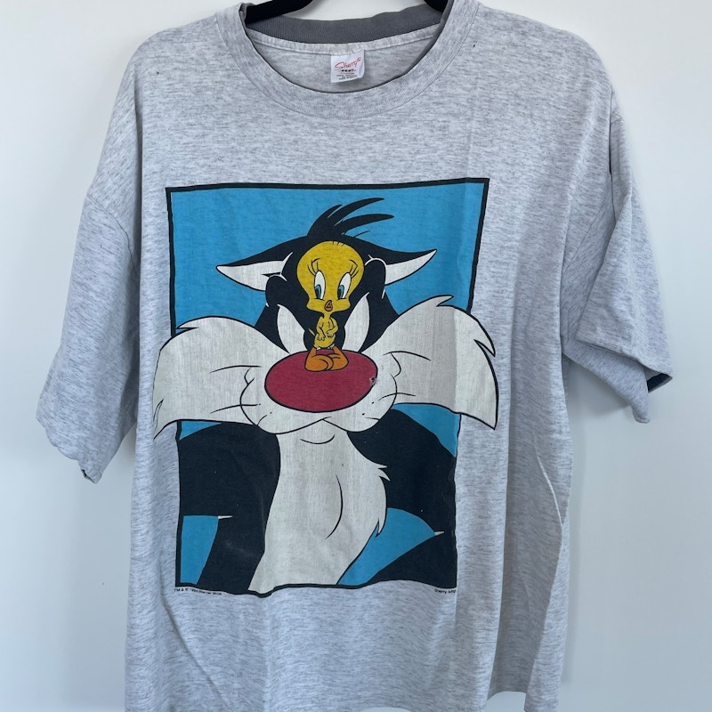 Vintage Sherry's Sylvester and Tweety T-Shirt Heather Gray