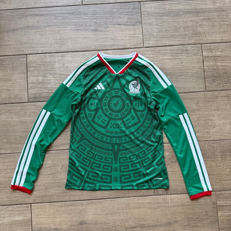 Adidas Mexico Home Long Sleeve Jersey Youth Green