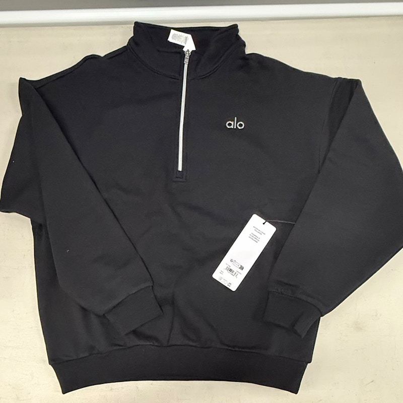 Alo Yoga Accolad 1/4 Zip Pullover Black
