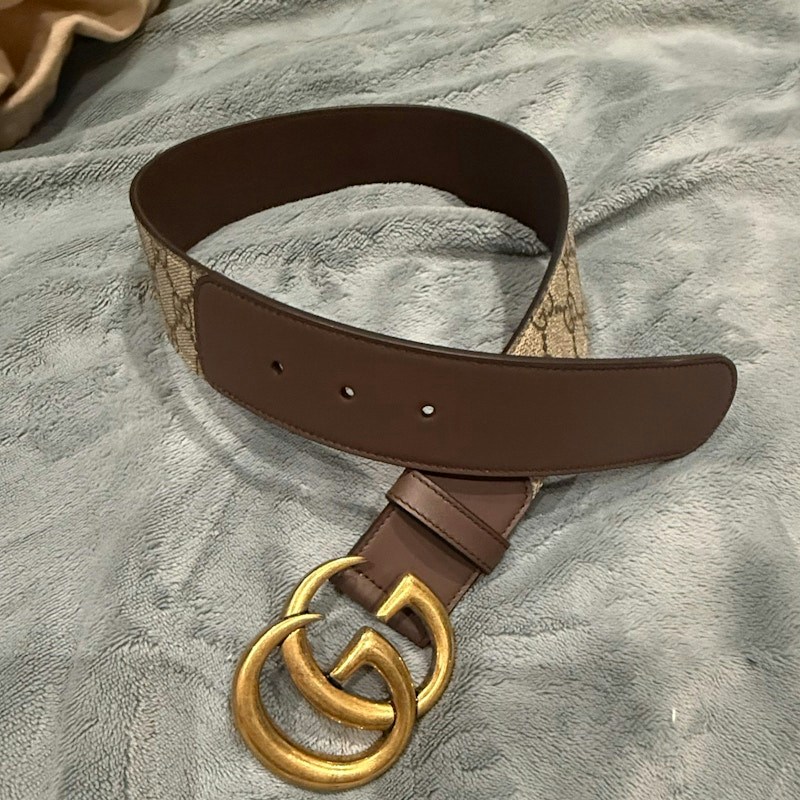 Gucci GG Marmont Reversible Belt Brown
