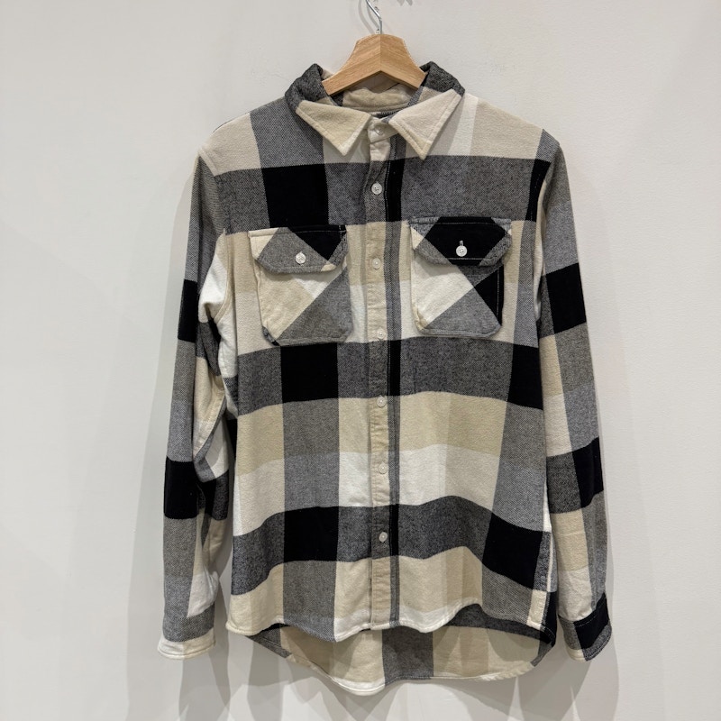 October's Very Own Flannel Shirt Black White