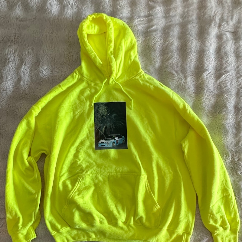 Cactus Jack Car Hooded Sweatshirt Neon Yellow