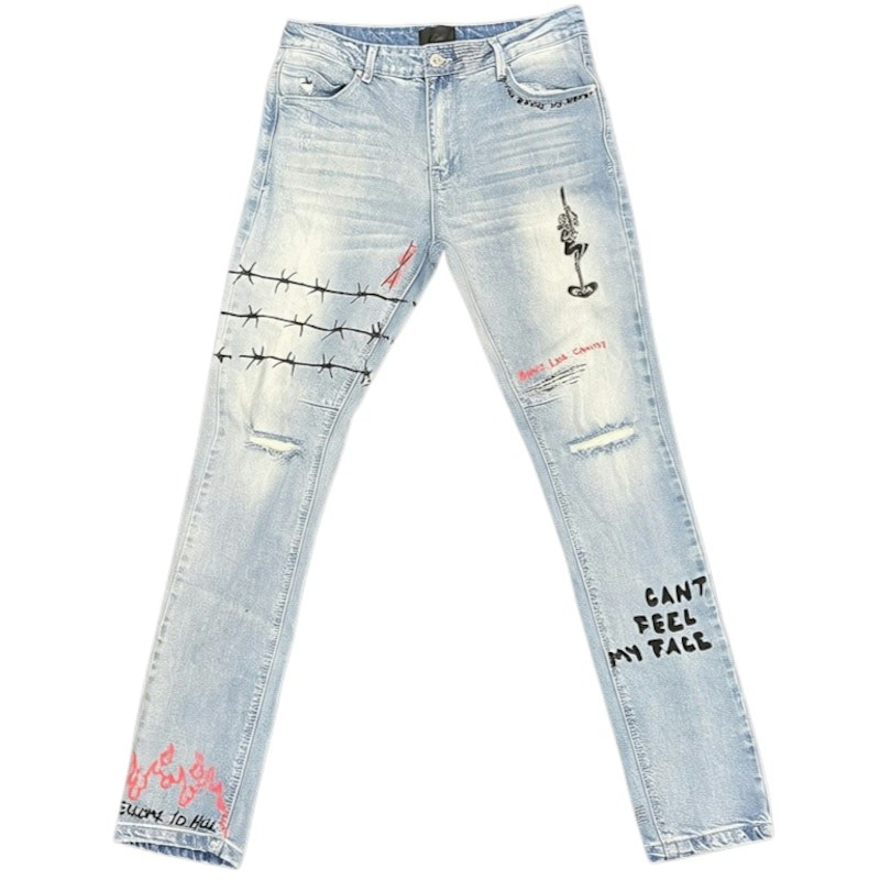 RtA RLD Artistic Skinny Blue Jeans
