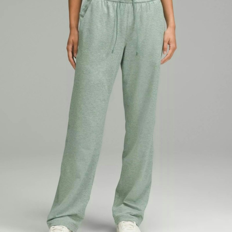Lululemon Soft Jersey Straight-Leg Mid-Rise Pant Regular Heathered Sage