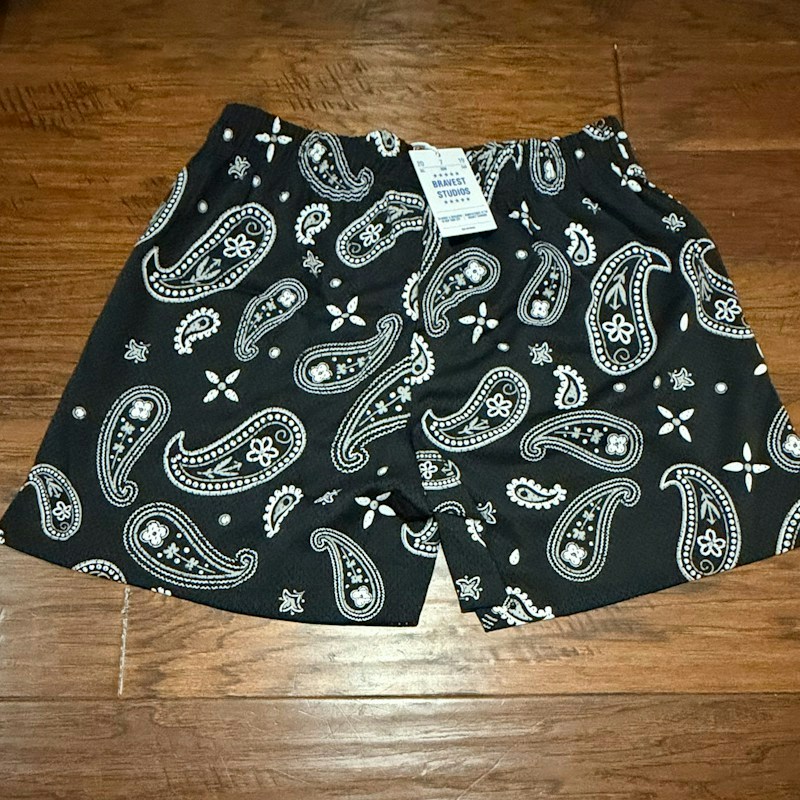 Bravest Studios Paisley Shorts Black