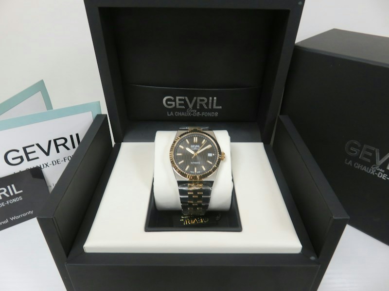 Gevril Pier 17 Automatic Black Two-Tone Watch