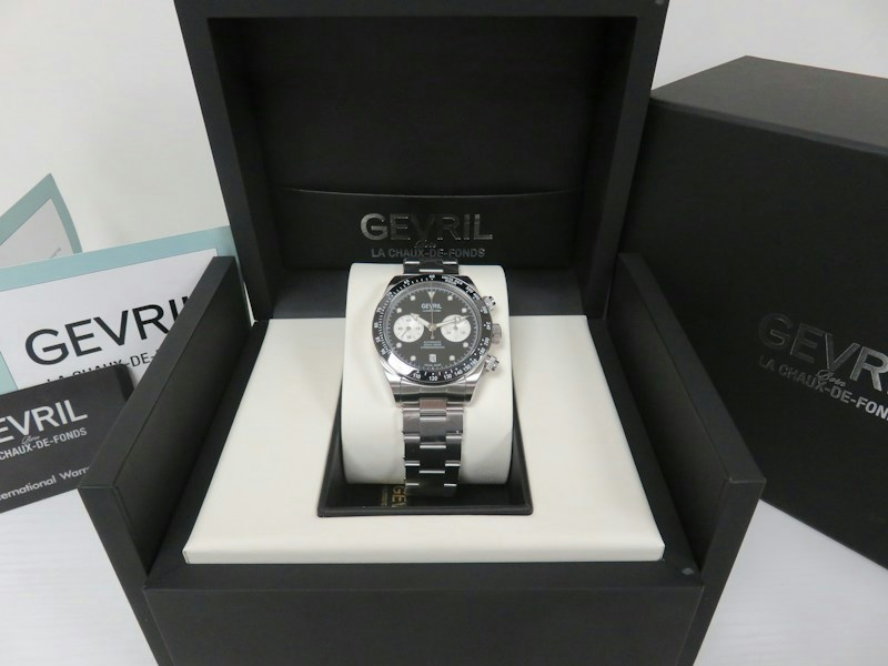Gevril Barclay Automatic Chronograph Black