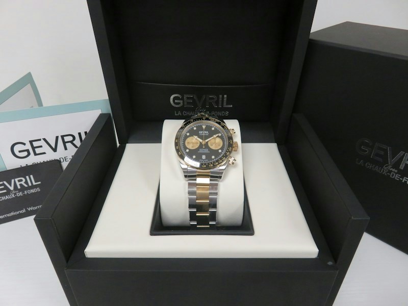 Gevril Barclay Automatic Chronograph Black Gold