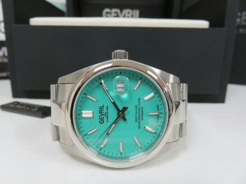Gevril West Village Automatic Watch Turquoise