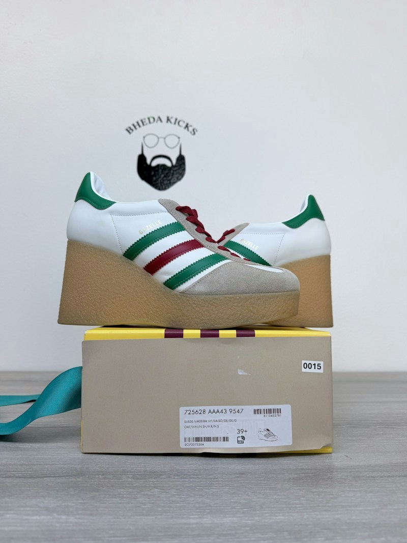 adidas x Gucci Gazelle Wedge White Green Red (Women's)