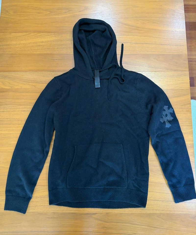 Chrome Hearts Cashmere Black Cross Patch Hoodie