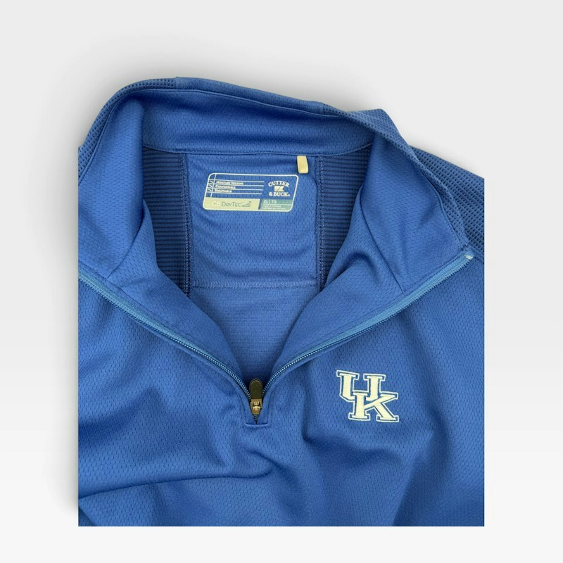 Cutter & Buck Kentucky Wildcats Blue DryTec Edge 1/4 Zip Pullover NCAA