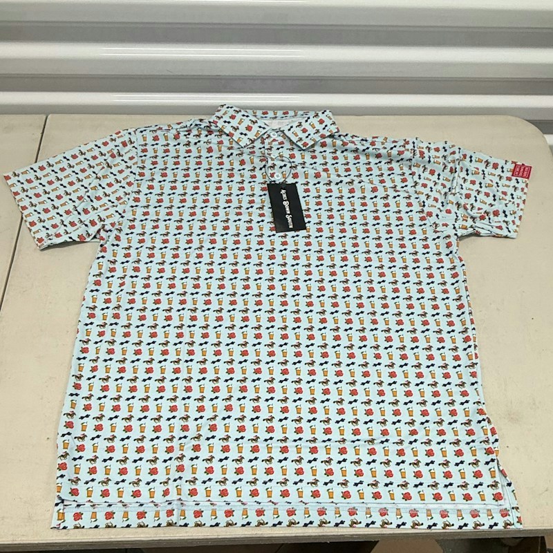 Acres Down South Polo Shirt Light Blue