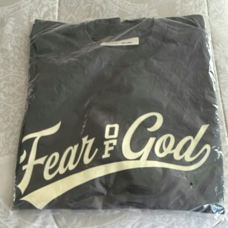 Fear of God Script Logo T-Shirt Black