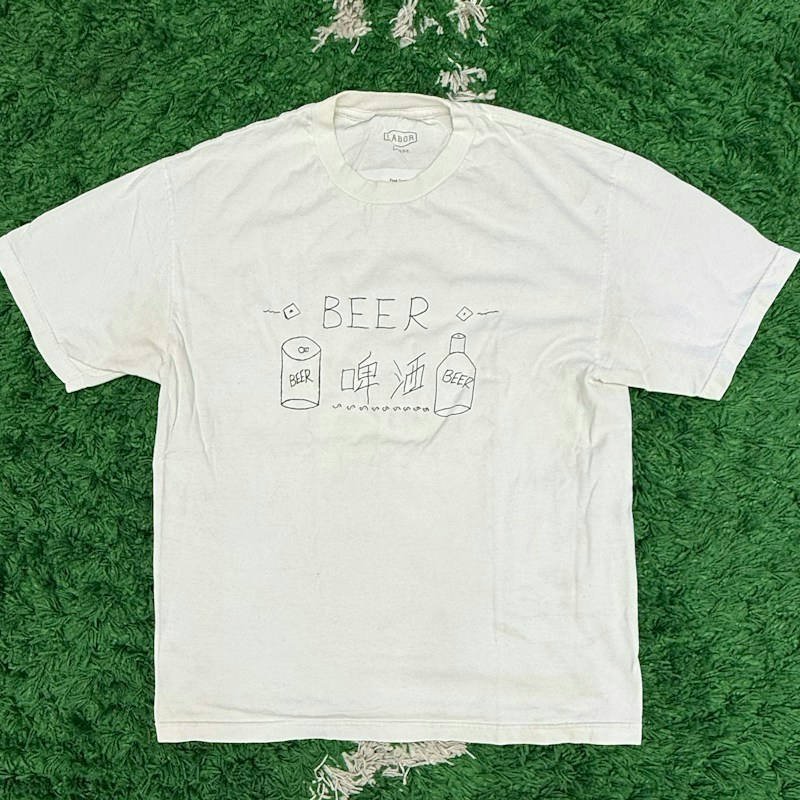 Labor Beer Graphic T-Shirt White