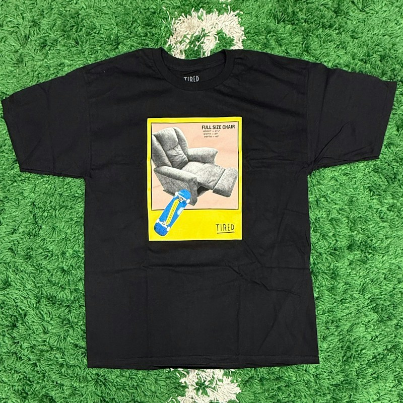 Tired Full Size Chair T-Shirt Black