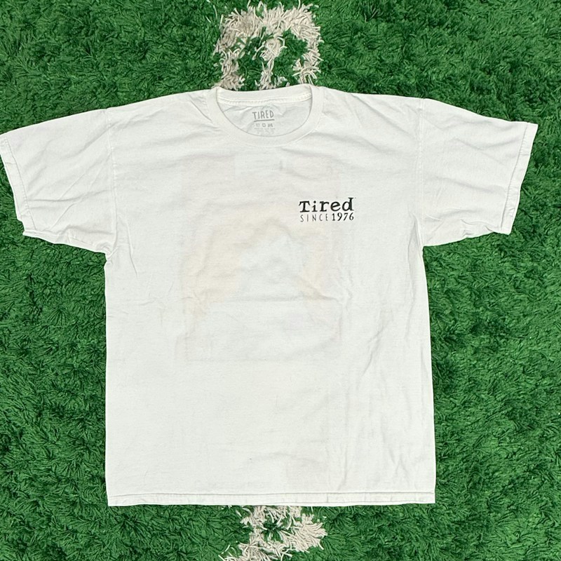 Tired Since 1976 Graphic T-Shirt White