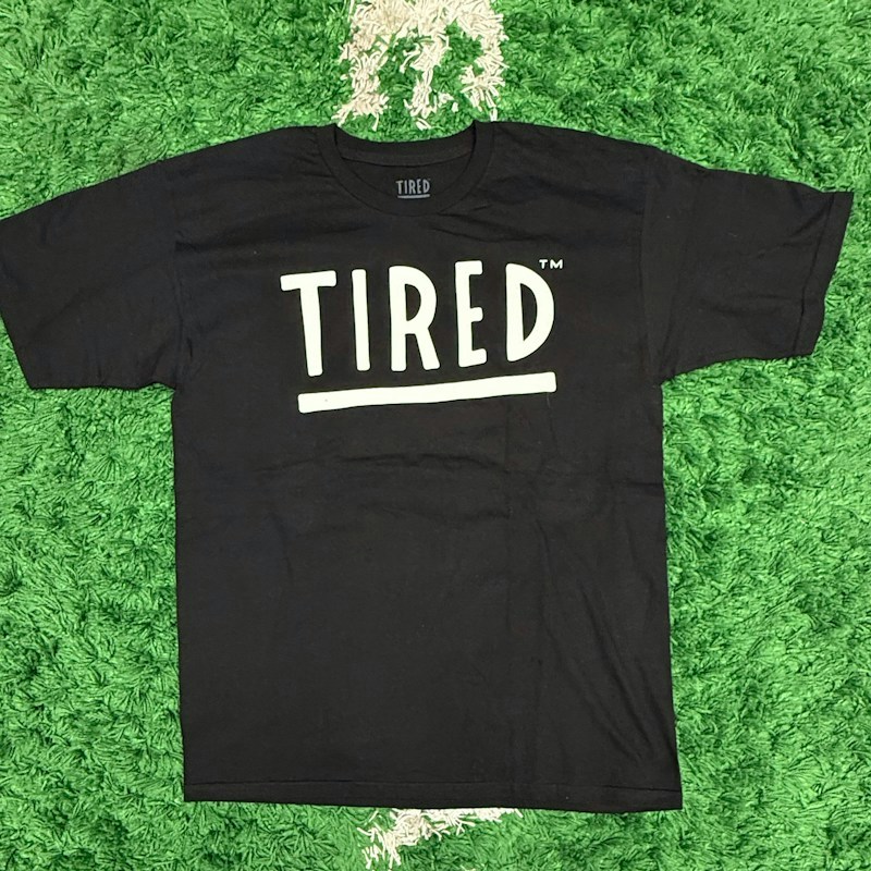 Tired Logo T-Shirt Black