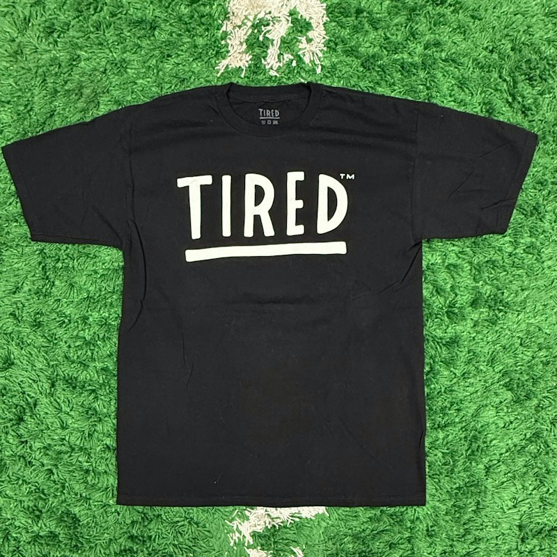 Tired Front Logo T-Shirt Black