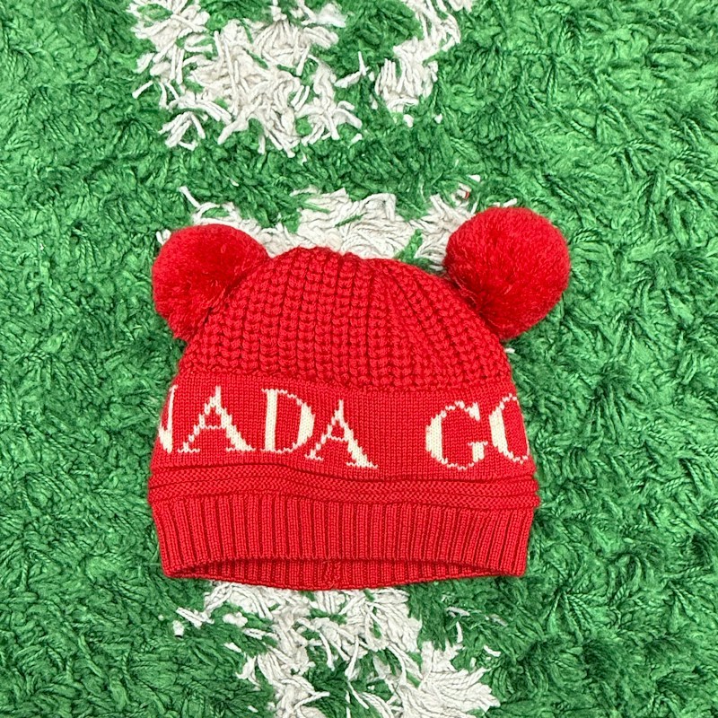 Canada Goose Double Pom Beanie Red