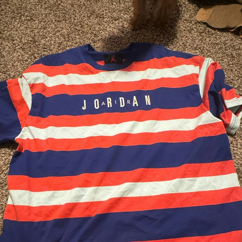 Jordan Striped T-Shirt Blue Red White
