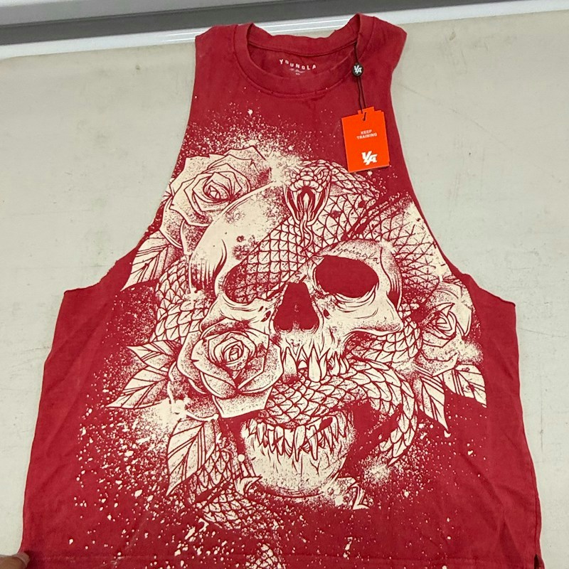 YoungLA Sleeveless Tank Top Red Wash