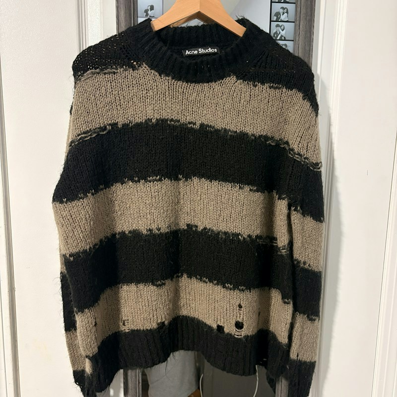 Acne Studios Sweater Striped Brown Black