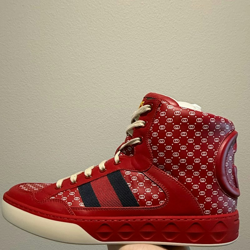 Gucci Dapper Dan Screener High Top Sneaker Red