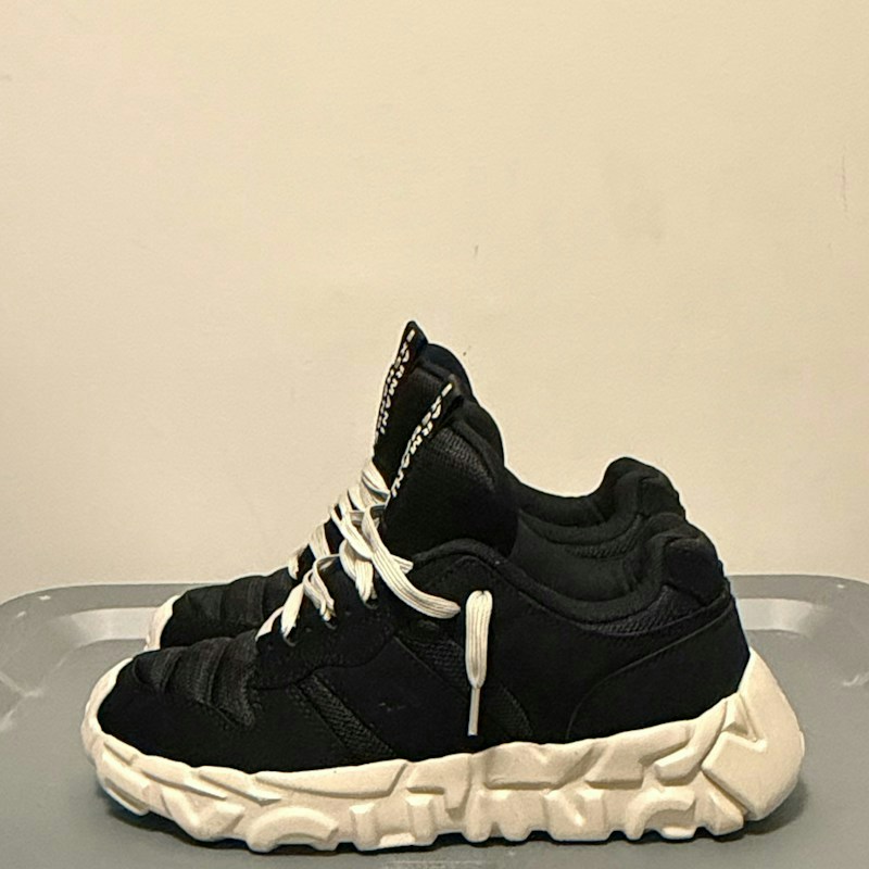 Armani Exchange Oversized Sole Sneakers Black White