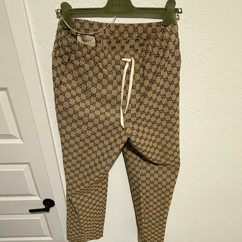 Gucci GG Monogram Pants Beige