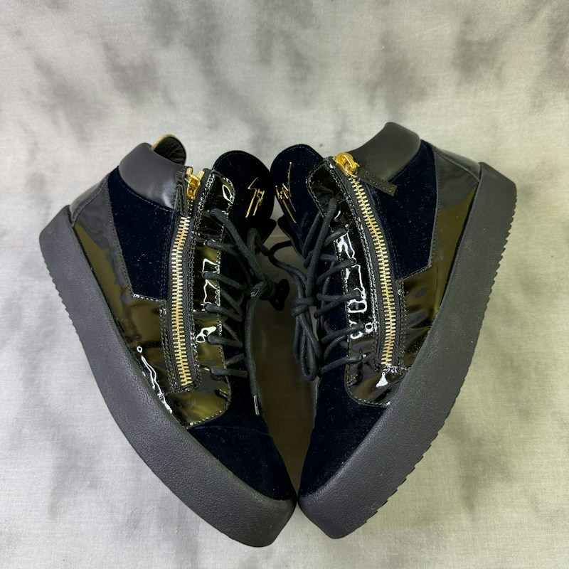 Giuseppe Zanotti Double Zip High Top Sneaker Black