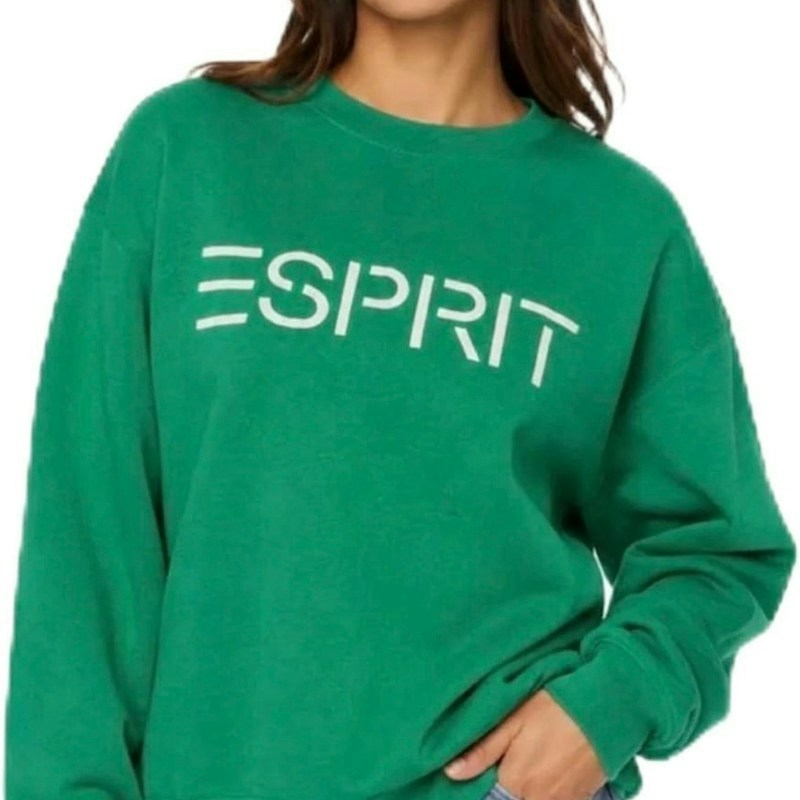 Esprit Logo Crewneck Sweatshirt Green