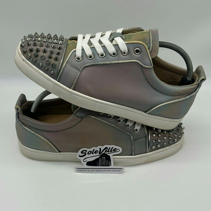 Christian Louboutin Louis Orlato Flat Spikes Multi Silver