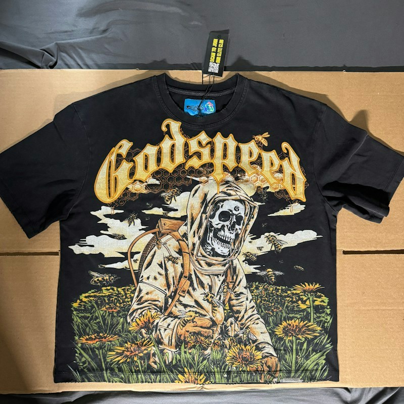 Godspeed Beekeep Skeleton Graphic T-Shirt Black