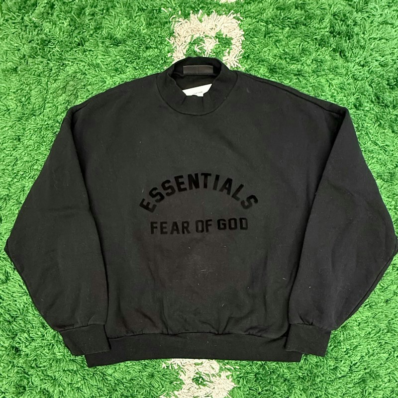 Fear of God Essentials Mock Neck Sweatshirt Black